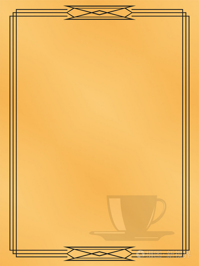 在餐馆里的页面菜单.矢量图