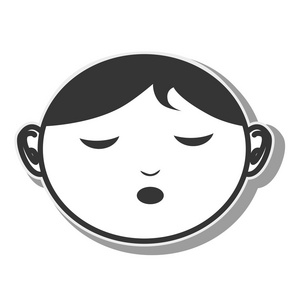 面对女人闭眼睛设计