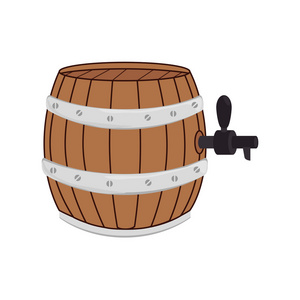 孤立的图标桶啤酒喝液体演奏棒球圆筒水桶漫画关于为液体人造喷泉