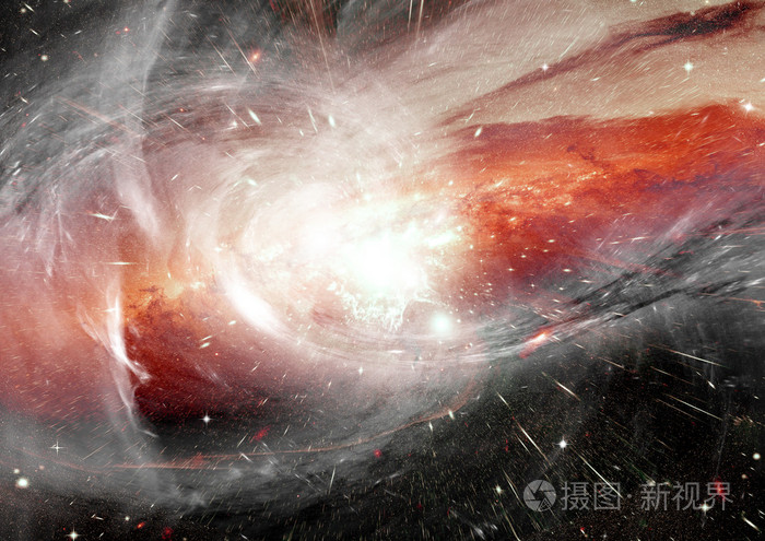 明星在一个遥远的星系中的尘埃和气体星云