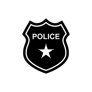 警察徽章图标.矢量图照片