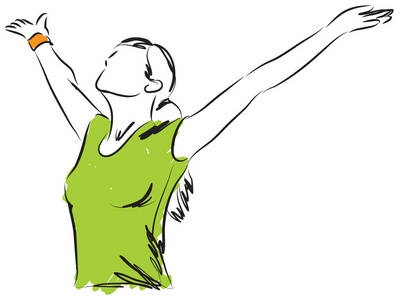 自由呼吸女孩呼吸自由图照片