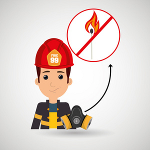 男子消防头盔面罩