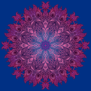 孔雀尾巴画图片