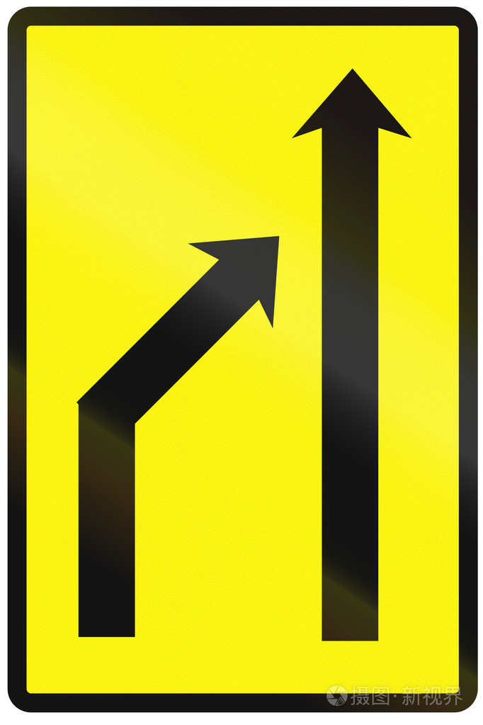 斯洛伐克减少车道使用的路标(速度)