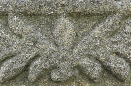 中世纪哥特式石材刻有花卉图案图片