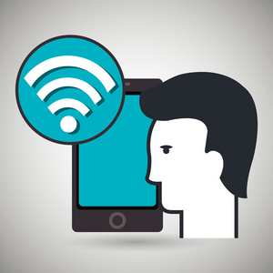 智能手机 app 剪影照片