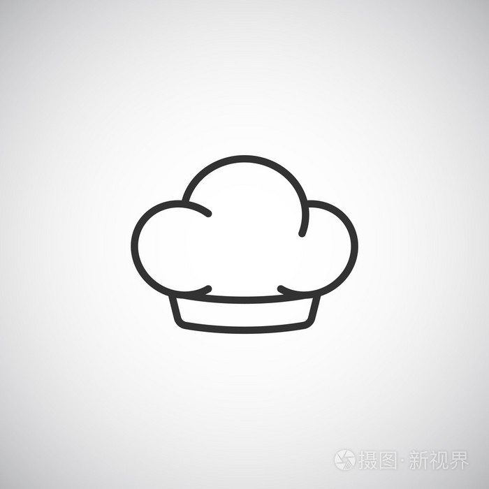 厨师帽图标,插图