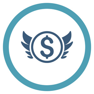 天使投资扁圆形的矢量图标图片