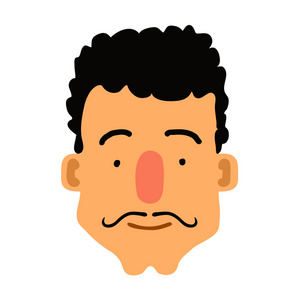 女性的脸女子与不同的头发的颜色和不同的发型矢量