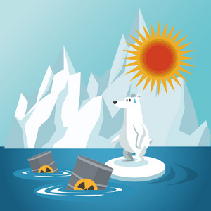 全球气候变暖和环境设计照片