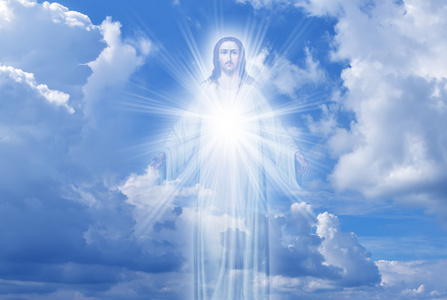 耶稣基督在天上宗教概念照片