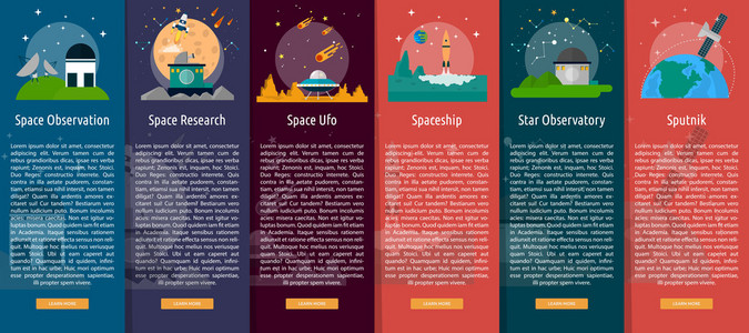 空间和宇宙的纵向横幅广告概念图片