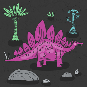 三角恐龙涂鸦图片