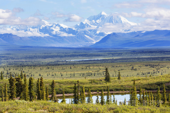 在阿拉斯加的麦金利麦金利峰