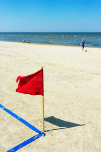 波罗的海 乐趣 七月 男孩 旗帜 夏天 尤尔马拉 假日 小孩