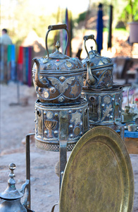 街道 纪念品 手工制作的 古老的 销售 非洲 阿拉伯 摩洛哥人