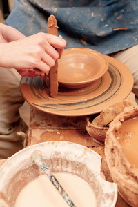 职业 制造业 模具 工艺 杯子 形式 手工 艺术品 工匠