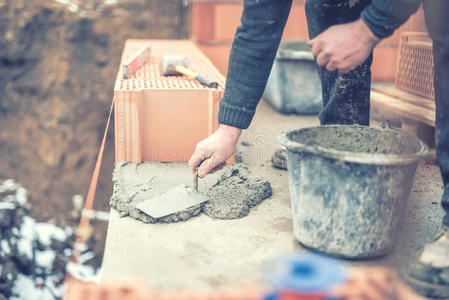 工匠 瓦工 构造器 石匠 建筑 水准测量 建设 测量 砌砖工程