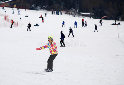 季节 自然 旅行 意大利 瓦卡 滑雪 女孩 活动 旅游业