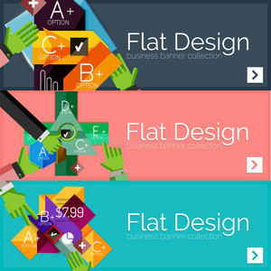 平面设计矢量信息横幅与