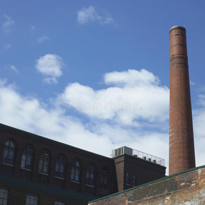 砖烟堆和工厂