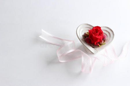 礼物 玫瑰 漂亮的 丝带 情人 粉红色