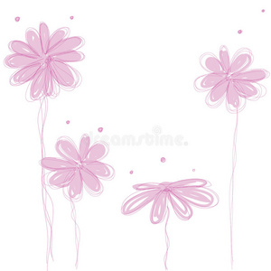 要素 甜的 粉红色 庆祝 邀请 卡片 艺术 插图 夏天 春天