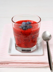 饮食 水果 能量 卡路里 食物 奶昔 蓝莓 薄荷 美味的