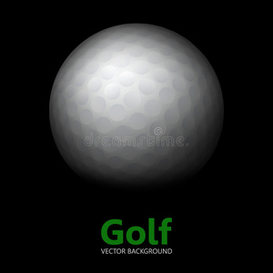高尔夫矢量背景。 在黑暗中的球