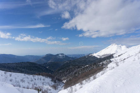 俄罗斯索契，krasnaya polyana山脉