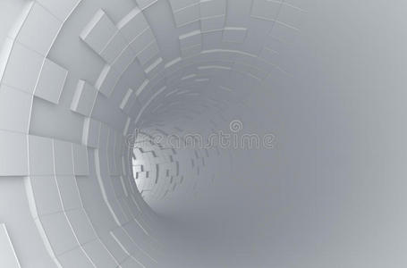 未来隧道的抽象三维绘制