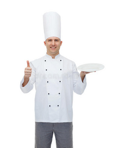 行业 厨师 广告 空的 手势 首领 复制空间 帽子 烹饪