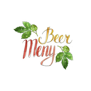 啤酒菜单字体图片