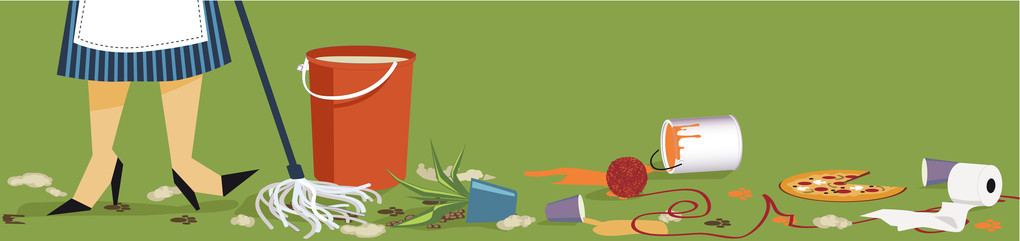 脏地板横幅照片