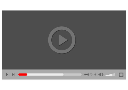 在平面样式的视频播放器.web 的视频播放器.