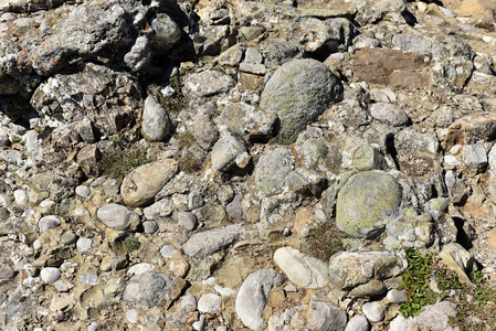 ruttless碎屑岩,碎屑和鹅卵石的砾岩纹理照片