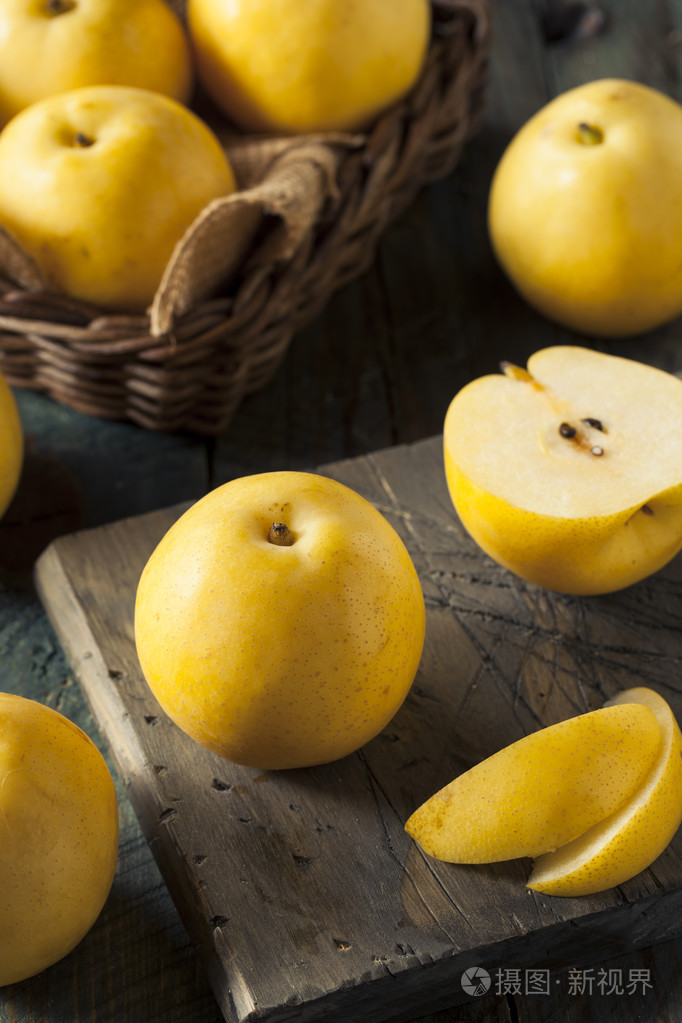 原料有机黄亚洲苹果梨照片-正版商用图片1py8zi-摄图新视界