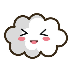 卡哇伊卡通白色的云