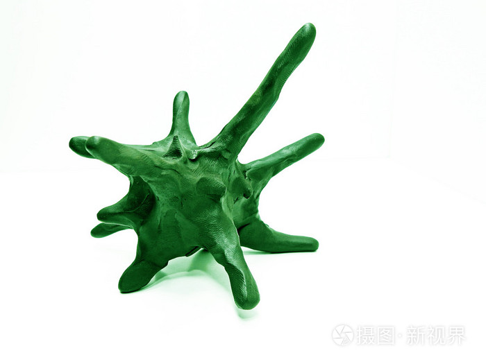 身体的微细菌由橡皮泥