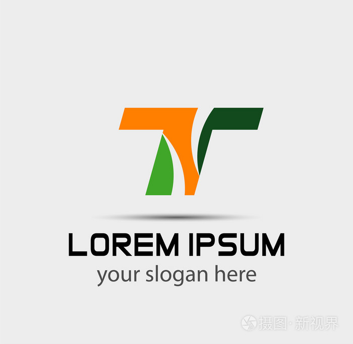 字母t 标志图标设计模板元素