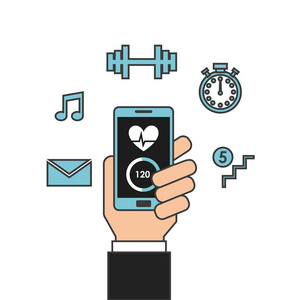 智能手机可穿戴式技术图标