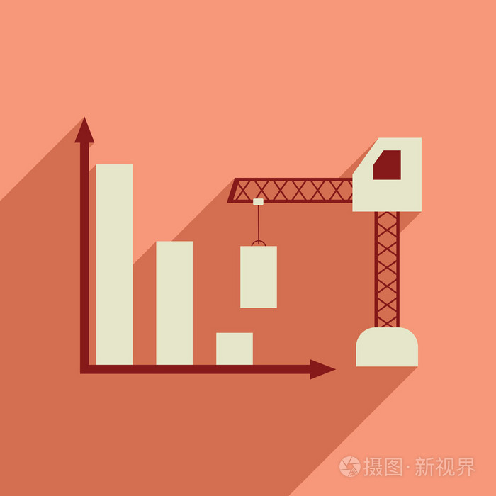 长阴影和施工工期相平web图标