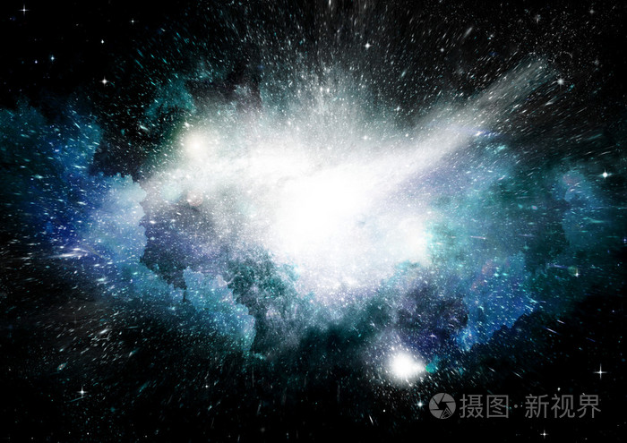 明星在一个遥远的星系中的尘埃和气体星云