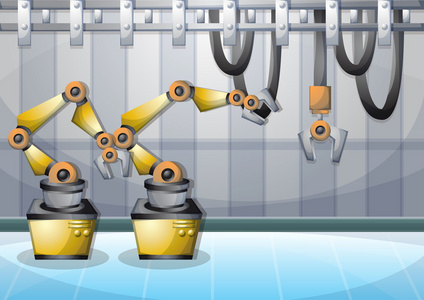 卡通矢量图内部工厂分离层房照片