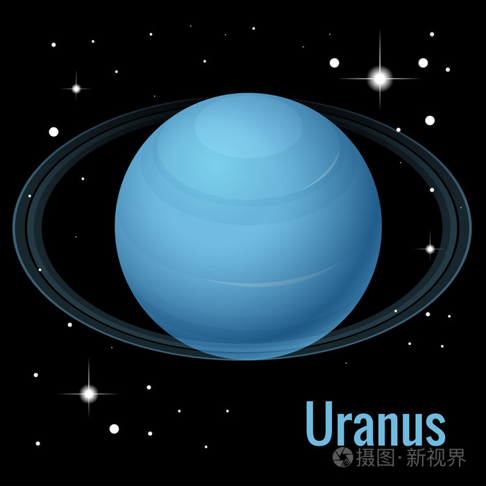 天王星三维矢量插图高质量等速溶胶