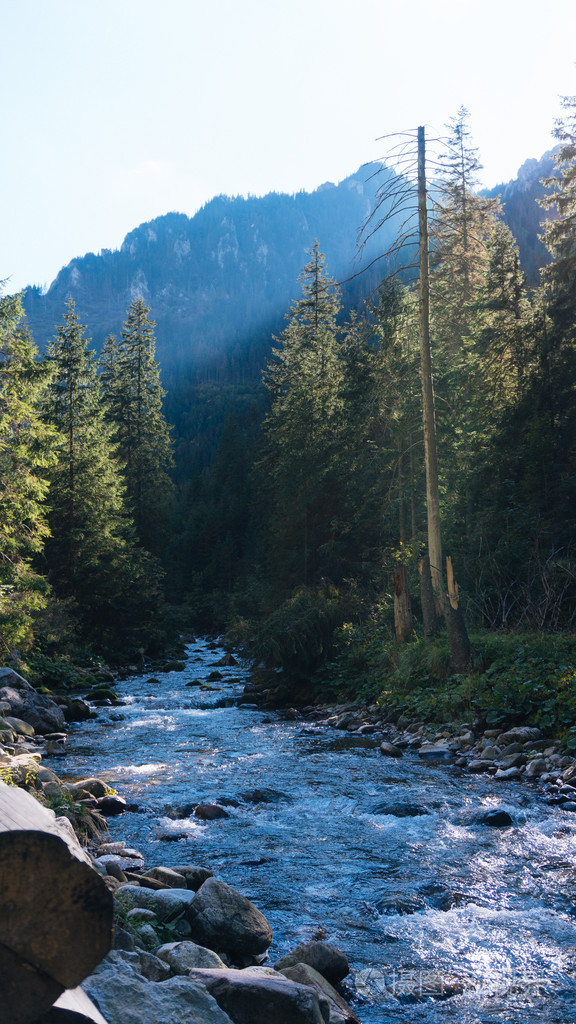 波兰塔特拉斯的科西莱斯科山谷景观