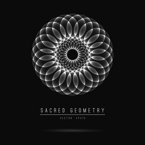 生命之花.神的几何学.象征和谐与平衡.矢量图照片