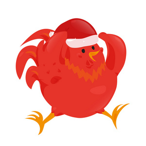 火红色的公鸡公鸡图片