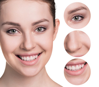 光洁的皮肤的漂亮女孩图片